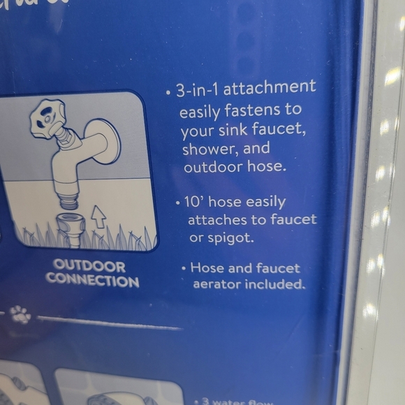 Top Paw 3-In-1 Shower Sprayer Quick Connect Indoor Outdoor New Sealed - Picture 3 of 9